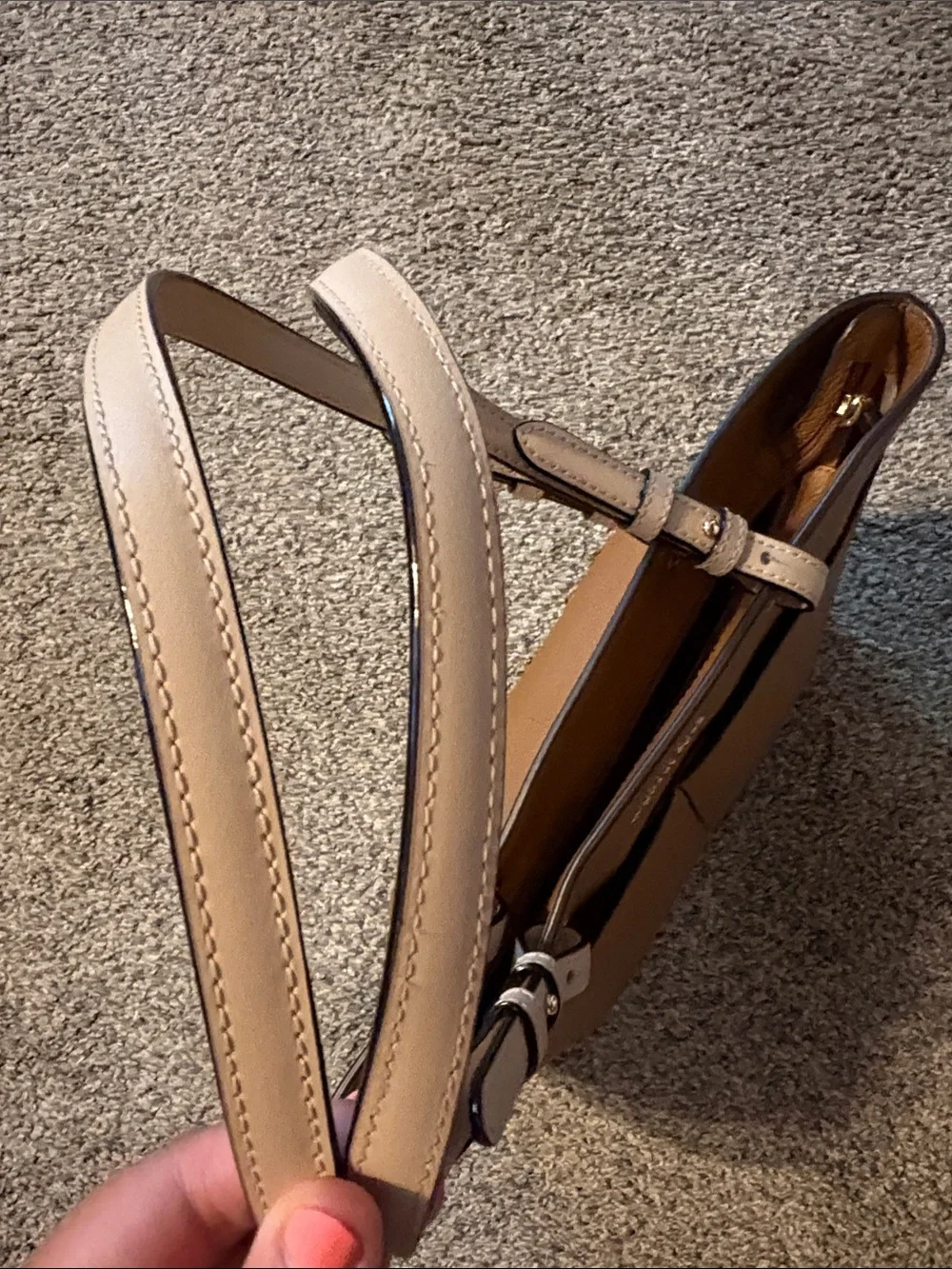 Michael Kors Tan Leather Tote with Cream Straps